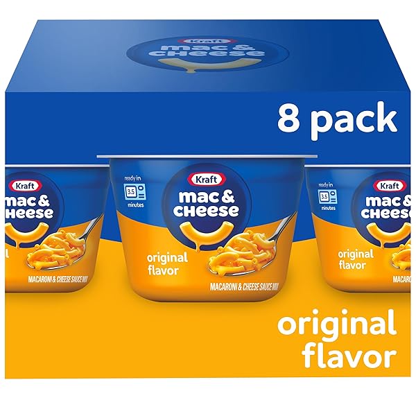 KRAFT ORIGINAL MAC & CHEESE, 8 CT BOX, 2.05 OZ CUPS