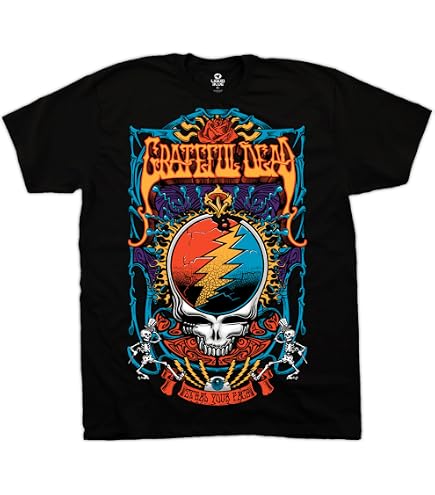 Grateful Dead SYF Steal Your Face White T-Shirt, Small | Amazon.com