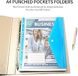 TOOELMON A4 Punched Pockets 12 Pack Plastic Wallets with Spine view 4