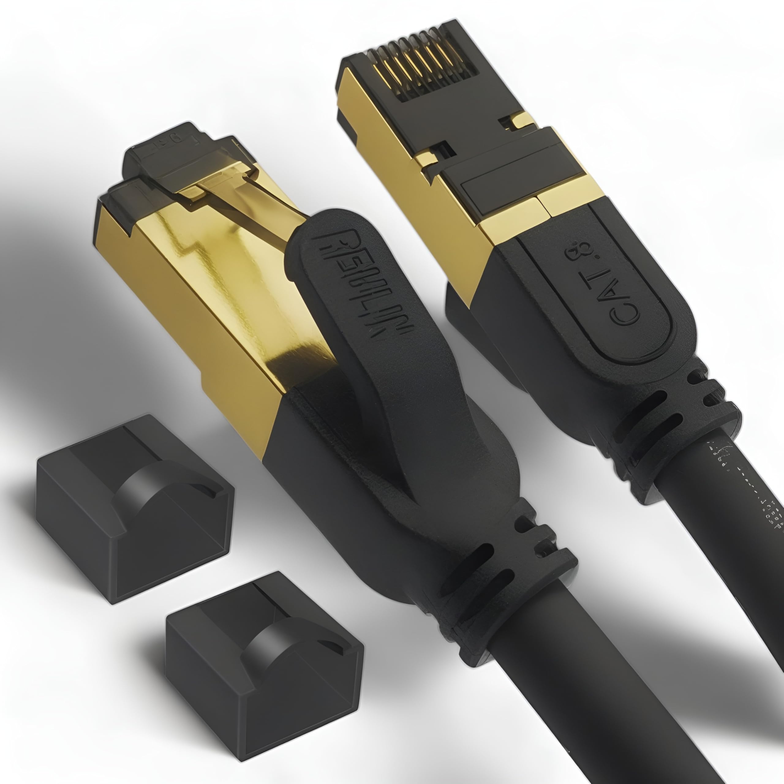 Reulin SSTP Stranded Copper 1m Cat 8 Fast High Speed Internet Ethernet Cable 1,0 M 40-G RJ45 LAN Patch Cord For Network Switch Gaming Console Router Modem Smart TV Docking Station PC - 1 Metre