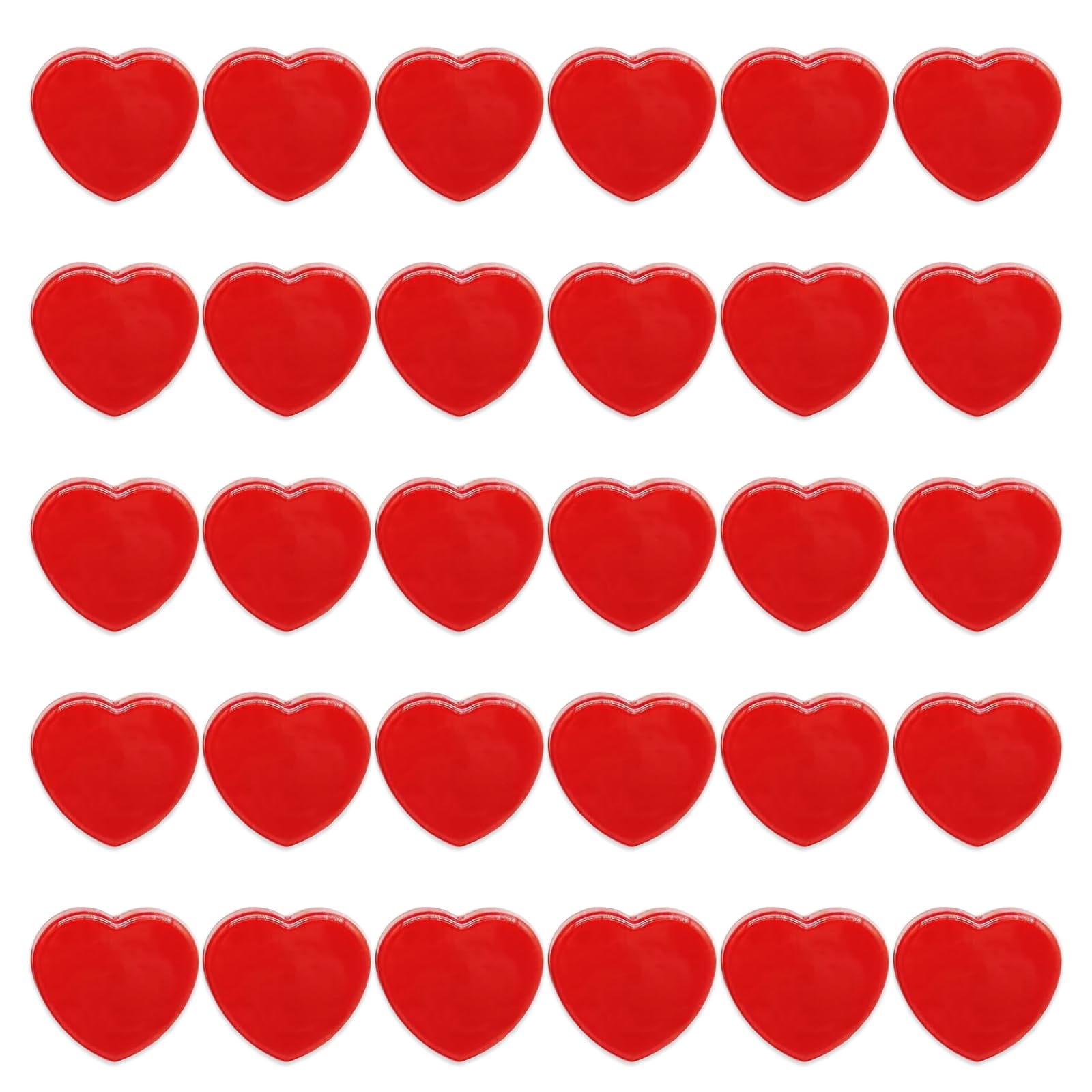 PYJLBX Fridge Magnets, 30 Pcs Strong Magnet Set, Small Magnets for Crafts, Heart Shape Red, Heavy Duty Mini Magnets for Whiteboard, Notice Board, Decorative