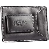 Big Skinny Men's Leather Magnetic Money Clip Slim Wallet, Holds Up to 12 Cards, Black