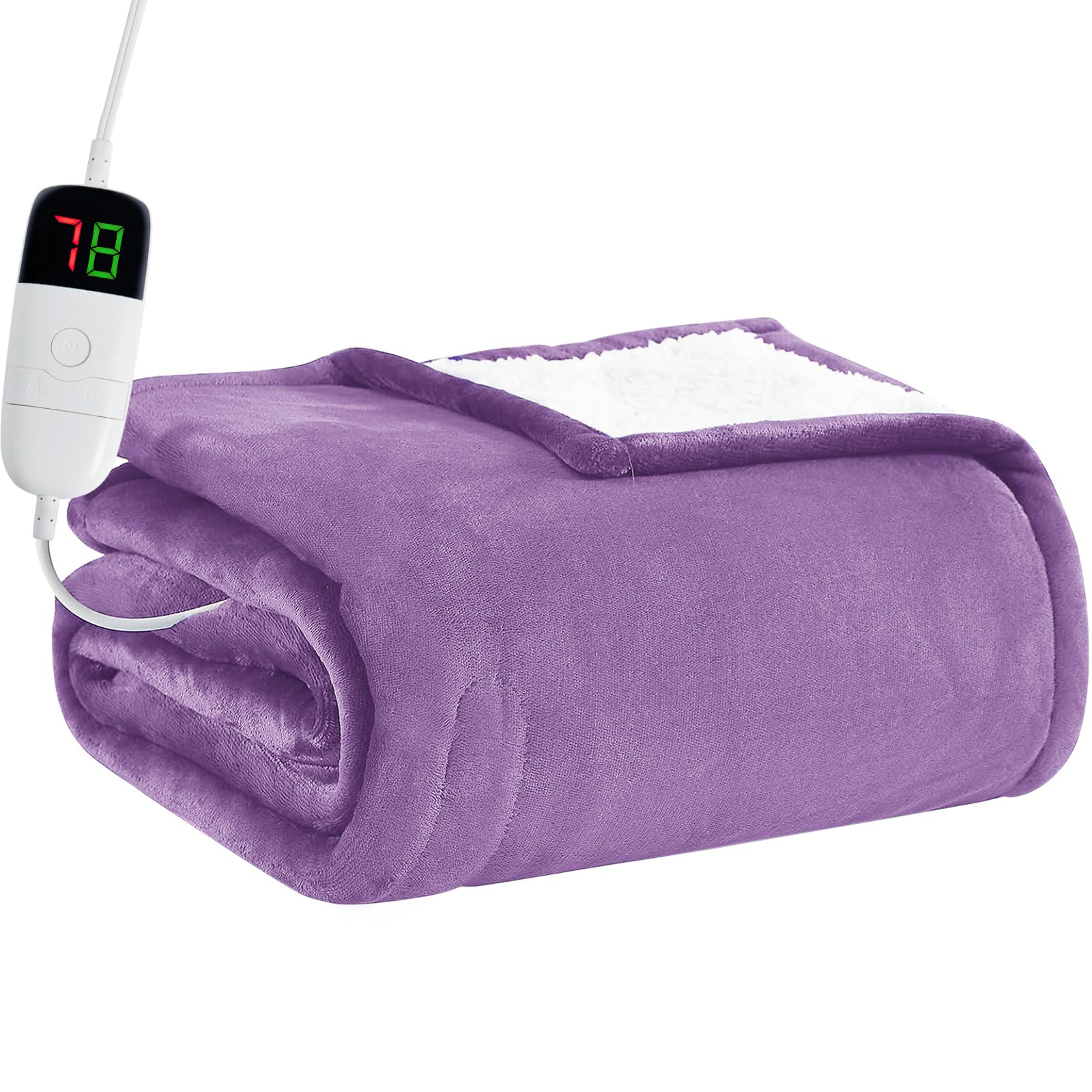 BOMOVA Heated Electric Blanket Full Size - 72" x 84" Heating Blanket with 10 Heating Levels & 8 Hours Auto Off, Warm Flannel Blanket with Over-Heat Protection, for Women, ETL & FCC Certified Image BOMOVA Heated Electric Blanket Full Size - 72" x 84" Heating Blanket with 10 Heating Levels & 8 Hours Auto Off, Warm Flannel Blanket with Over-Heat Protection, for Women, ETL & FCC Certified Image