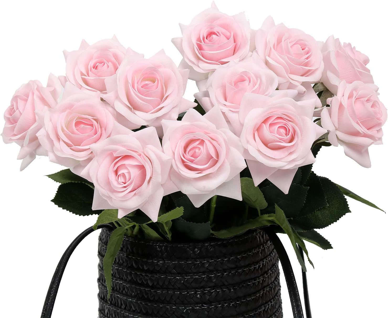N YONGNUO 12Pcs Real Touch Latex Moisturizing Aritificial Flowers Rose of True and Natural for Wedding Bouquet/Home Decor or As A Gift Send to Ourself/Wife/Mother/Friends/Valentine's Day