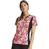 Cherokee iFlex Women Scrubs Top V-Neck Knit Panel CK641