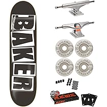 Amazon.com : Baker Skateboard Complete Logo Black/White 8.0