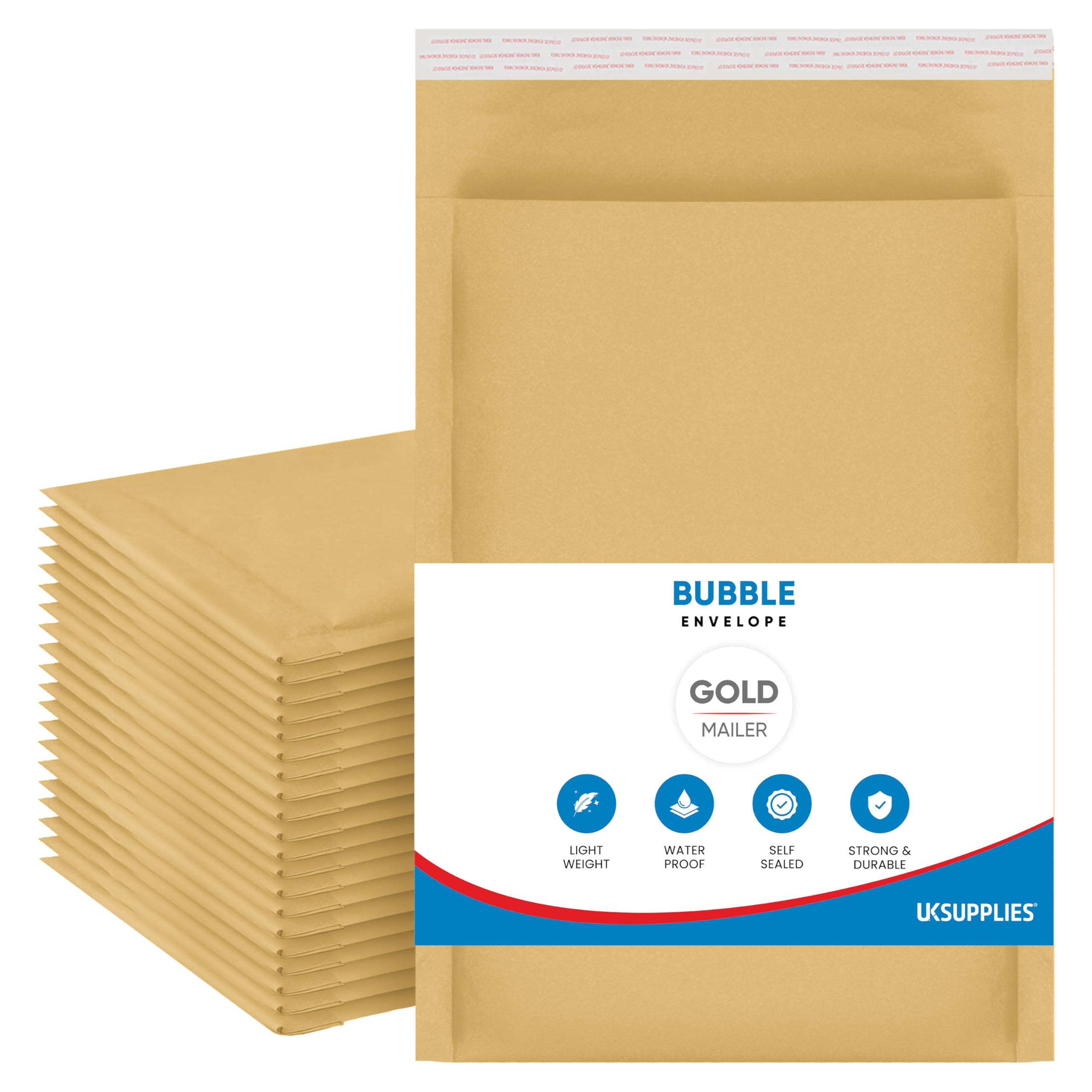 UK SUPPLIES LIMITED Padded Gold Bubble Envelopes (Pick Size & Qty) Peal & Seal Packaging Bags Bubble Mailers Postal Wrap Envelopes Parcel Mailers Ideal for Mailing Goods (A5 - Pack of 10)