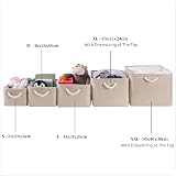 Mangata Fabric Storage Boxes Light Khaki Small Storage Baskets view 3