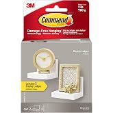 Command Display Ledges, Holds up to 2 lb, Quartz, 2 Ledges with 8 Medium Strips, Damage-Free Hanging Floating Shelf with Adhesive Strips, Personalize Living Room, Bedroom, Kids Room or Office