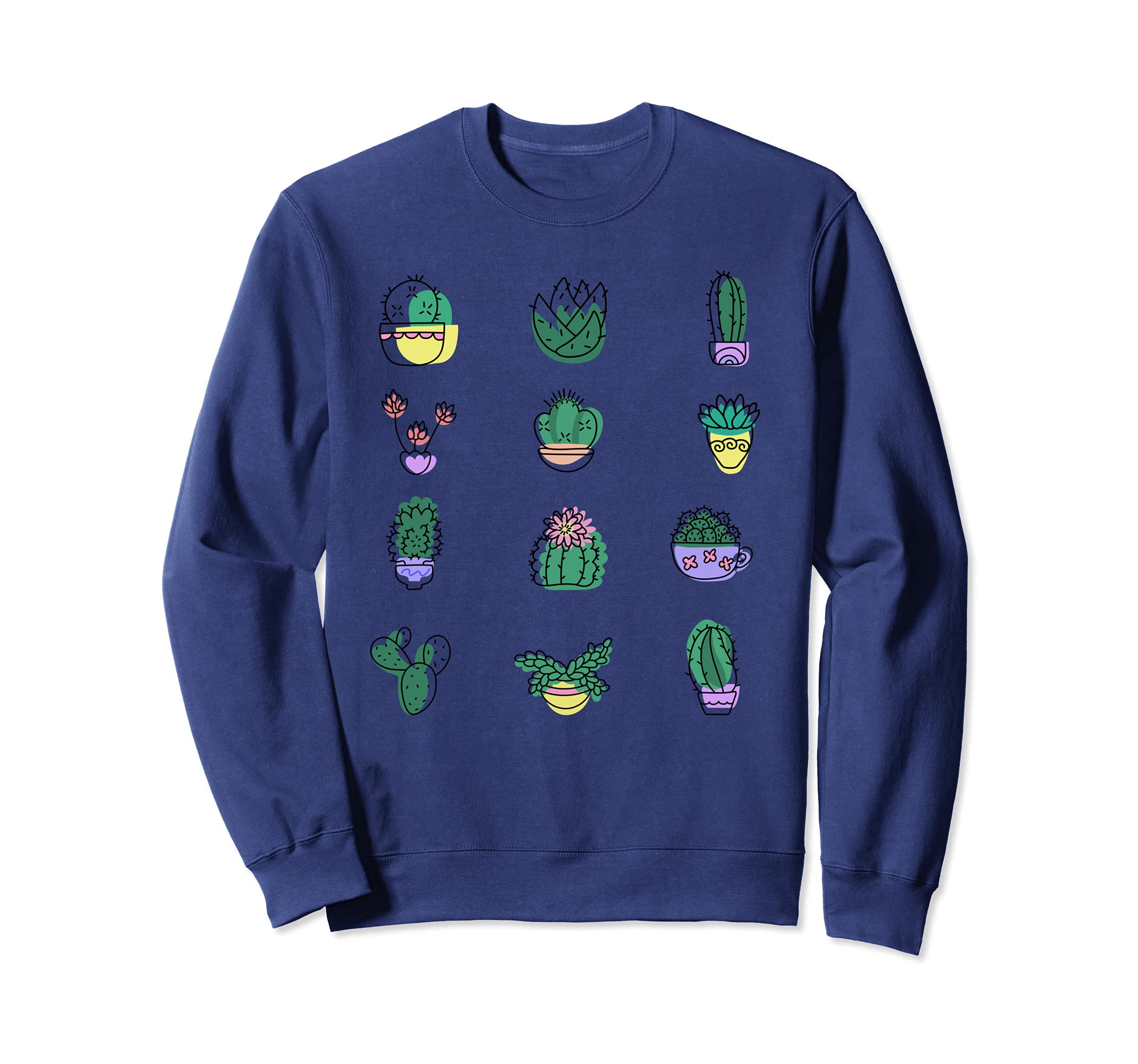 Cute cactus collection, gardening plant lover Sweatshirt