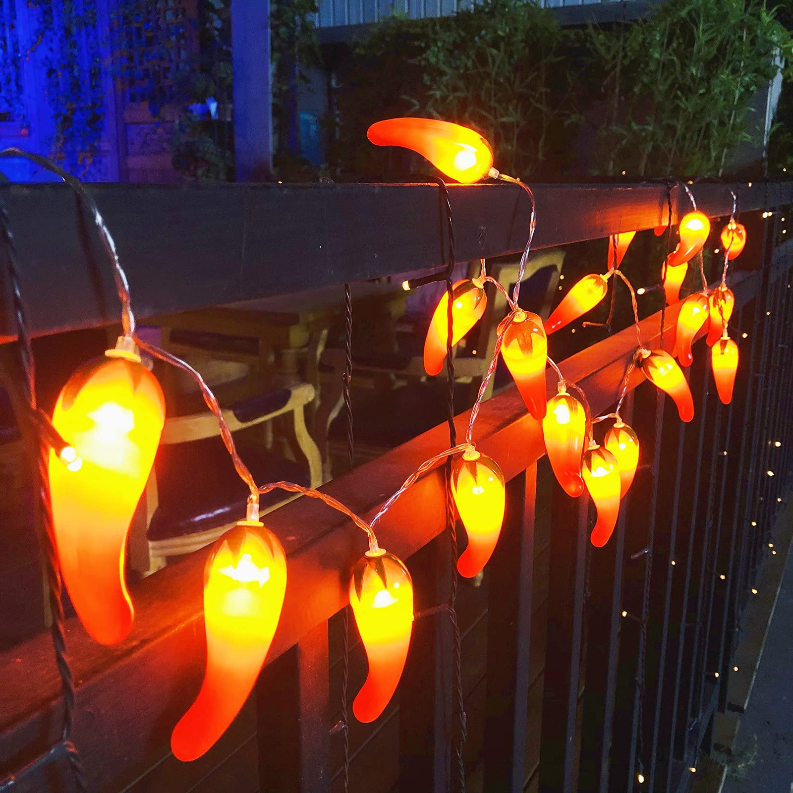 Riaxuebiy Red Chili String Light 3M 20 LEDs Pepper Cactus Lobster Fairy Lights USB Powered with Remote for Bedroom, Wedding, Party, Christmas, Festival, Tree Decoration (USB+Remote-8 Modes, Chilli)