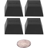 Hudson Hi-Fi Turntable &amp; Subwoofer Isolation Feet (4-Pack) with Isolation Dots &ndash; Silicone Anti-Vibration Pads for Turntables, Subwoofers &amp; Speakers &ndash; Non-Slip Adhesive, 20A Silicone, 15 lbs Per Pad