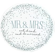 Amazon.com | Enesco Our Name is Mud Wedding Mrs. Eat Drink and Be ...