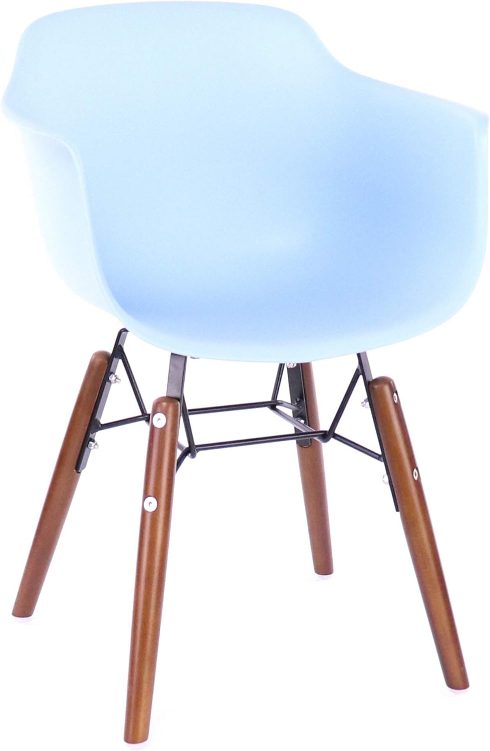 Design Lab MN LS-9607-LBLUWAL Grazia Baby Blue/Walnut Kids Chair Set of 4
