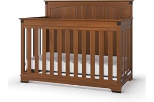 Child Craft Redmond Full Panel 4-in-1 Convertible Crib, Baby Crib Converts to Day Bed, Toddler Bed and Full Size Bed, 3 Adjustable Mattress Positions, Non-Toxic, Baby Safe Finish (Coach Cherry)