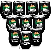 Skylety 10 Pcs Valentine Dumpster Fire Tumblers Bulk 12oz Employee Appreciation Insulated Stainless Steel Cup with Lid Straw Funny Dumpster Fire Response Team Gift for Coworker Nurse Teacher (Green)