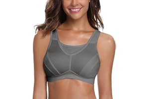 WingsLove High Impact Sports Bras for Women Full Coverage Wirefree Non Padded Workout Bras Full Support Plus Size Bra