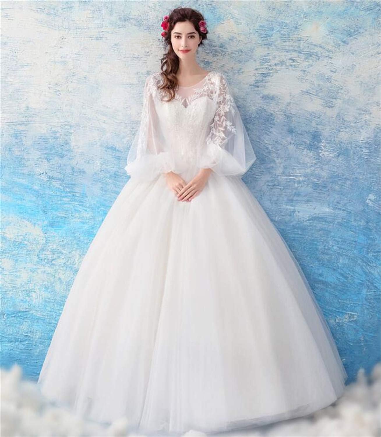 Lyjfsz 7 Wedding Dress Water Yarn Embroidered Long Sleeves Lyjfsz 7 Wedding Dress Water Yarn Embroidered Long Sleeves