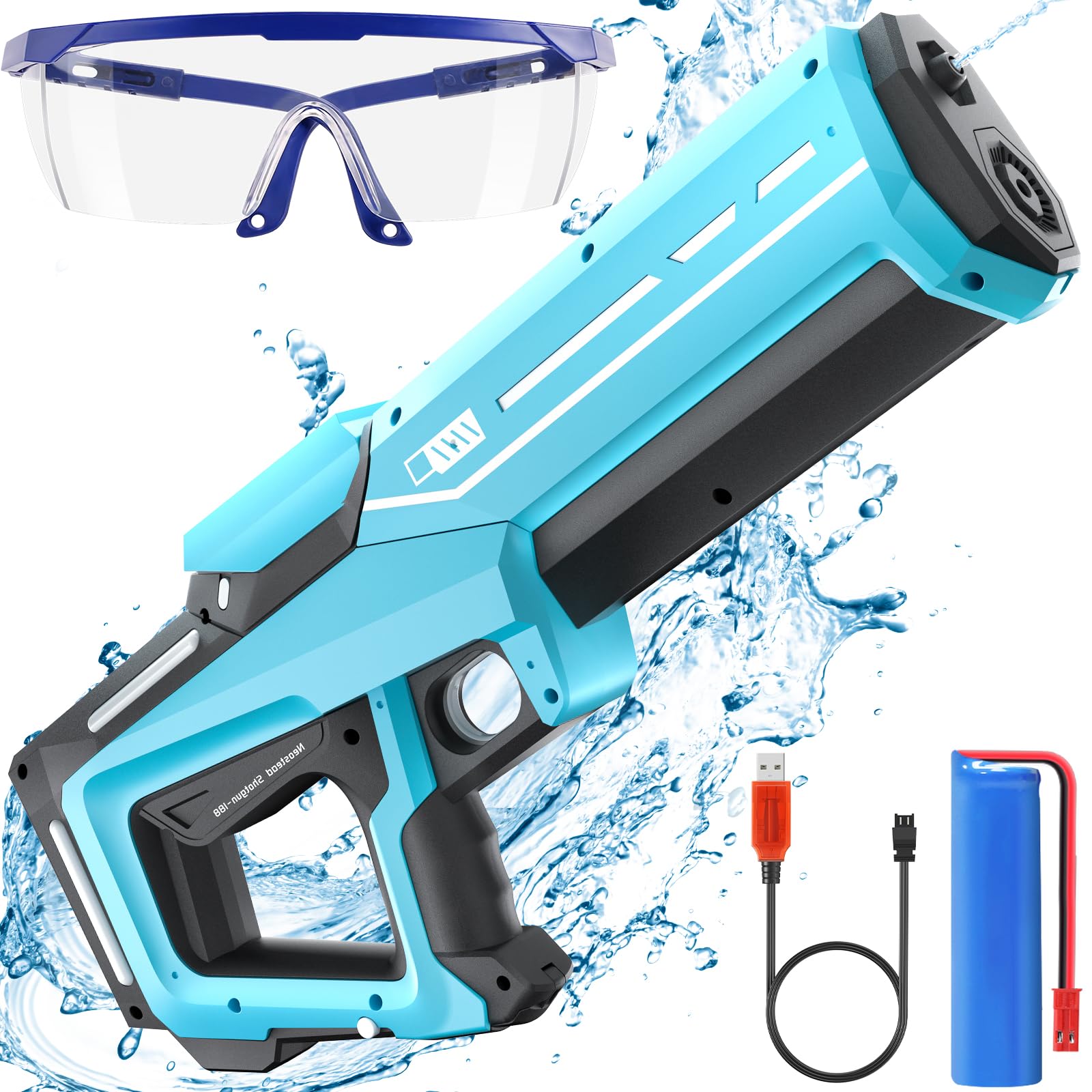 Photo 1 of Skirfy Electric Water Guns for Adults Kids, Automatic Water Gun with 19-32Ft Shooting Range, Battery Powered Waterproof Water Gun, Pool Beach Outdoor Party Toys for Kids Ages 8-12