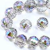 Dowarm Faceted Crystal Glass Beads for Jewelry Making, Rondelle Spacer Beads, Loose Gemstones, 50PCS, Purple