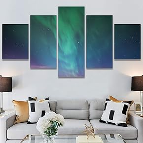 SIGNWIN 5 Panel Canvas Wall Art Astronomy &...