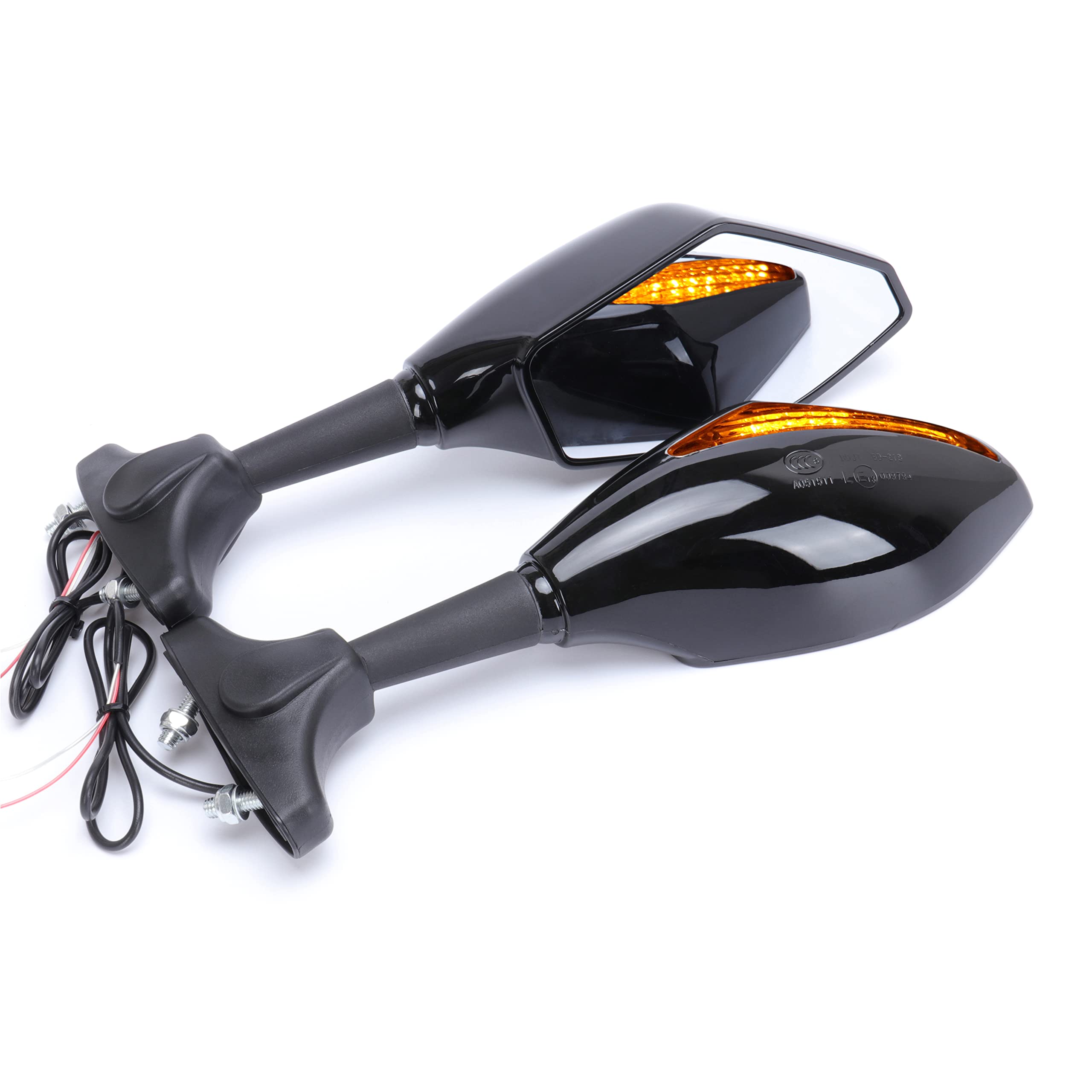 TABEN Motorcycle Led Turn Signal Integrated Indicator Rearview Mirrors for Racing Bike Sport Bike