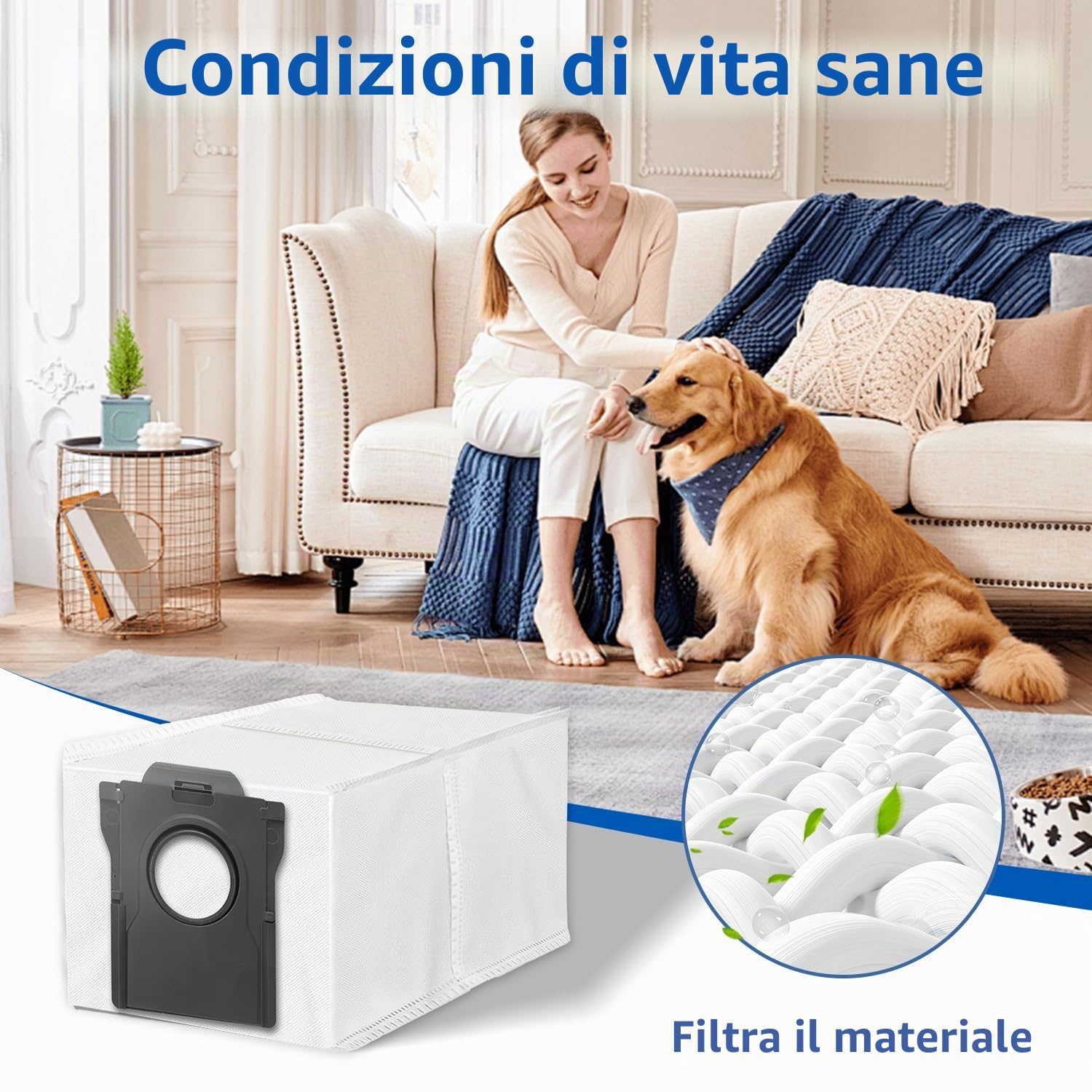 10 Staubbeutel für Dreame L40s Pro Ultra, L10s Ultra Gen 2/3, X50 Ultra Complete, X40, L40 Ultra AE, L10s Pro Ultra Heat und für Mova P50 Pro Ultra, E30 Ultra, Z60, P70 Pro Ultra Staubsauger 6