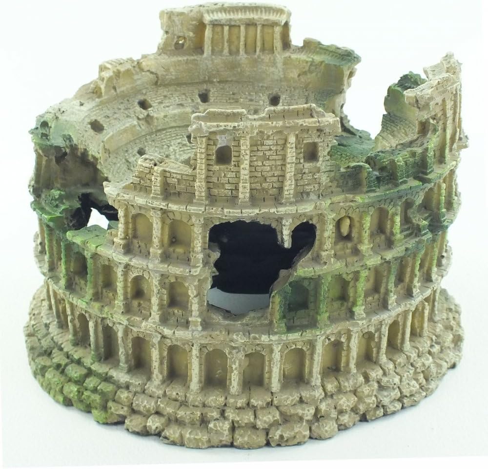 Large Aquarium Ornament Large Coliseum Detailed Amazon.co.uk Garden