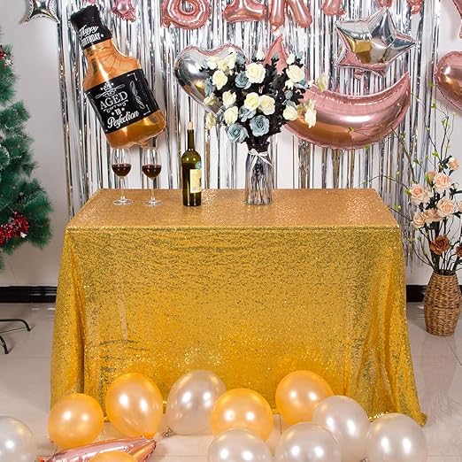 Amazon Com Jyflzq Sequin Tablecloth Table Cover Overlay For