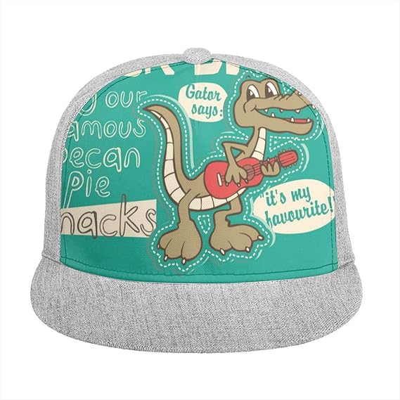 Amazon Co Jp ベースボールキャップ 野球帽 カジュアル 帽子 キャップ ヒップホップ Pop ファッション 平らな野球帽 漫画のクロコ ギターを弾く 欧米風 アウトドア 日よけ帽子 男女兼用 調整可能 快適 服 ファッション小物