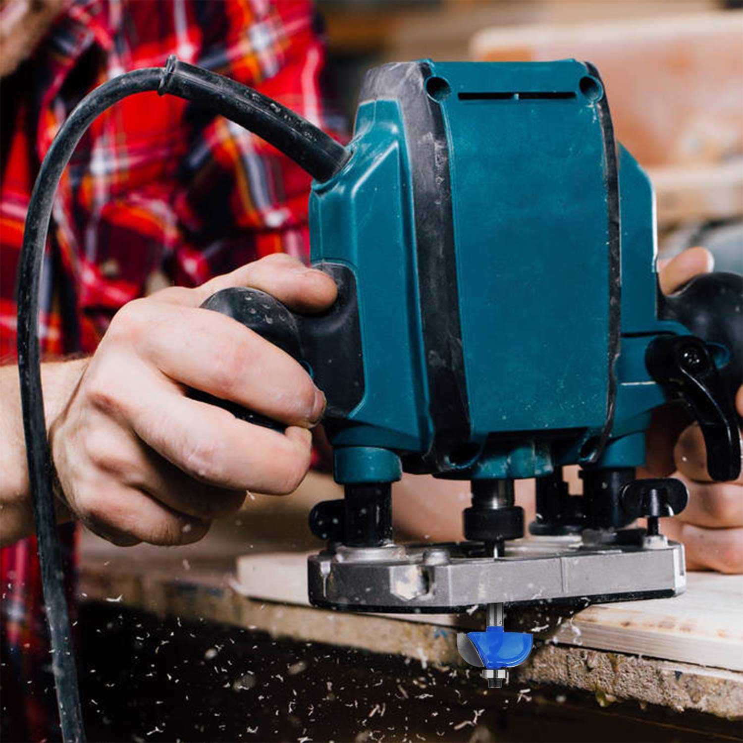 KOWOOD Router Bits Sets of 24A Pieces 1/4 Inch Shank Router Bit Set T Shape - for Commercial Users and Beginners: Industrial & Scientific