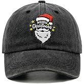 Waldeal Christmas Baseball Cap for Men Women, Adjustable Embroidered Christmas Hat for New Year Party Accessories