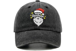 Waldeal Christmas Baseball Cap for Men Women, Adjustable Embroidered Christmas Hat for New Year Party Accessories