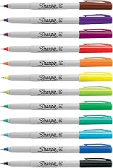 Sharpie Permanent Markers Ultra Fine Point Assorted 12 Markers view 2