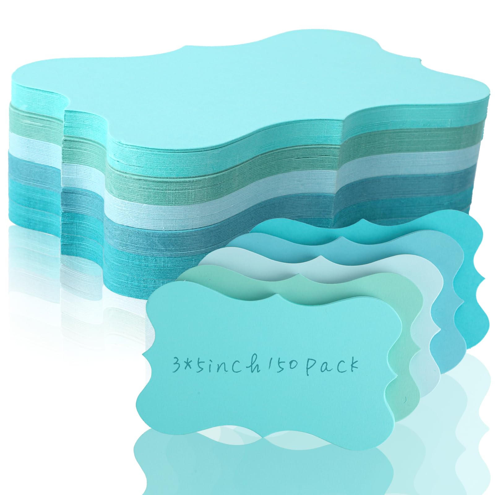 Photo 1 of 150 Pack Blue Index Cards 3x5 Pretty Blank Note Cards Aqua Cardstock Wedding Index Card Invitation Card Thank You Notes Cards For School Office Studying Kids Nursing Students