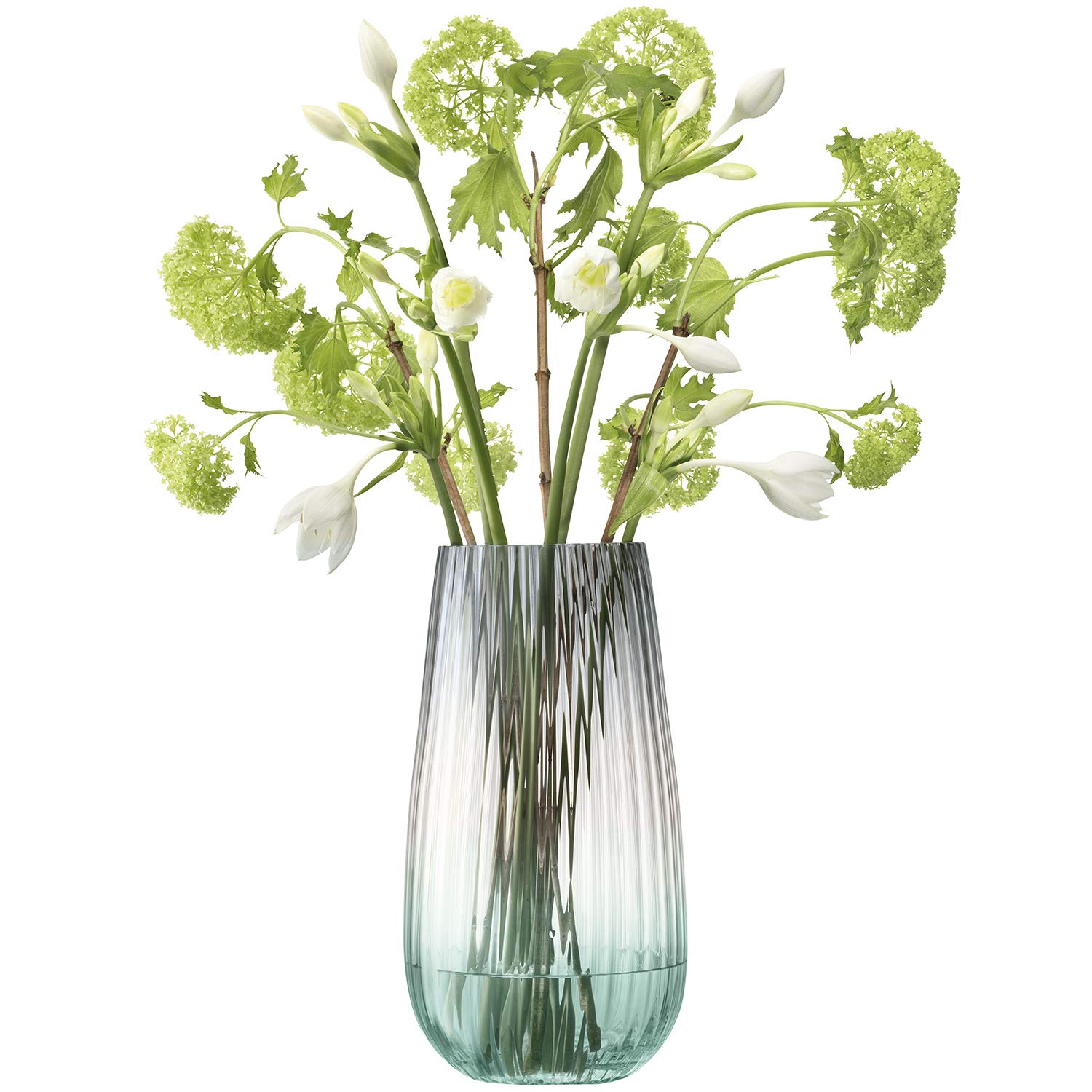 LSA International Dusk Vase H28cm Green/Grey| 1 Unit | Mouthblown & Handmade Glass | DU10