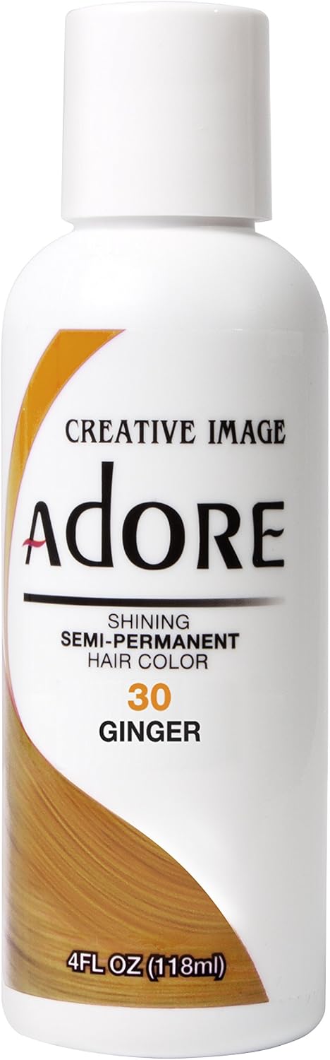 Adore Shining Semi Permanent Hair Colour, 30 Ginger, Dark Brown, 118 ml (Pack of 1)