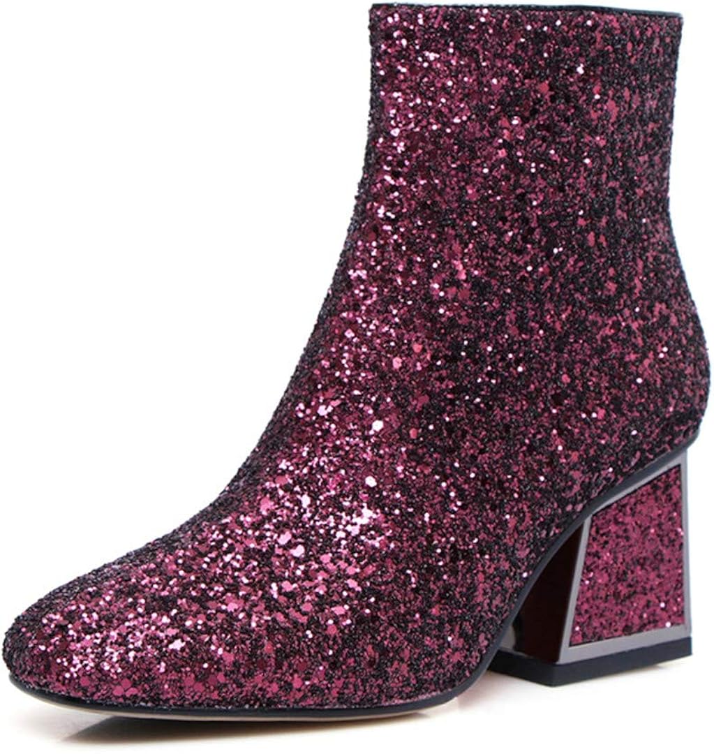 womens bling ankle boots