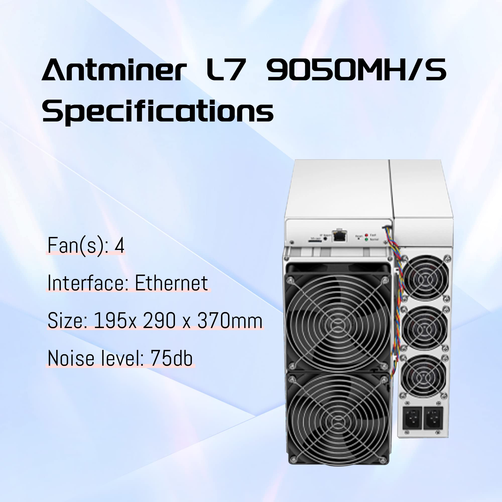 Mua Antminer L7 9050MH/s Litecoin Miner, LTC Doge Coin Miner Crypto Miner  ASIC Mining Machine 3425W Include PSU trên Amazon Mỹ chính hãng 2025 | Fado