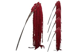 5PCS Dried Amaranthus Hanging Flowers 51 Inch Real Preserved Amaranthus Artificial Flower for Wedding Arch Home Wall Decor.