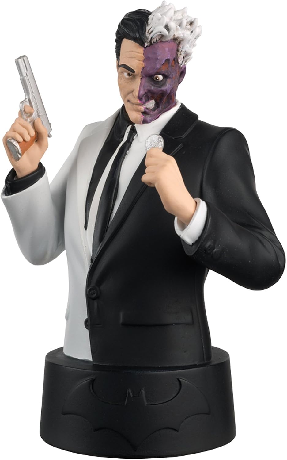 eaglemoss DC Batman Universe #4: Two-Face Collector's Bust, Gray and Black, 5 inches
