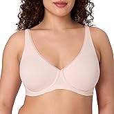 Bali Womens Underwire Bra, Cotton Collection 2-ply Underwire Bra, Moisture-Wicking, Full Coverage, Convertible Straps