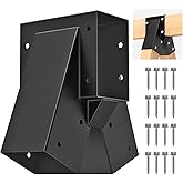SELEWARE Heavy-Duty Swing Set Bracket – A-Frame Swing Set Hardware Kit with Mounting Hardware, Fits 2 (4x4) Legs and 1 (4x6) Beam – DIY Middle Bracket for Backyard Swings