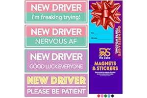 Rio Salto New Driver Magnet for Car Reflective Please Be Patient New Driver Signs for Car Student Driver Magnetic Safety Signs Novice Driver Warning Vehicle Bumper Sticker Removable