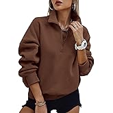 PRETTYGARDEN Womens Half Zip Oversized Sweatshirts Fleece Hoodies 2026 Trendy Long Sleeve Pullover Tops Y2k Spring Outfits