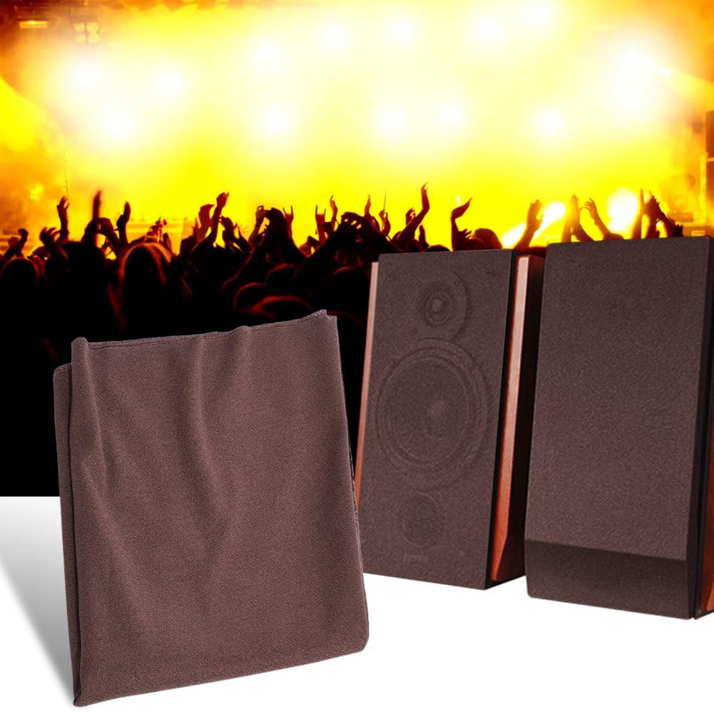 V BESTLIFE Speaker Mesh Cloth, 1.7mx0.5m Speaker Grill Cloth Stereo Gille Fabric Speaker Mesh Cloth Dustproof Protective Cover/Lightweight/Soft/Applicable to Speakers/Stage Speakers/KTV (Brown): Electronics