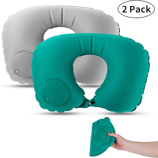 Amazon Com Rosoz Inflatable Neck Pillow Airplane Pillow