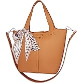 Genuine Leather Bucket Bags for Women,Vegetable Basket Crossbody Women's Shoulder Handbags with Zipper Closed