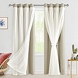 Hiasan Blackout Curtains with Sheer Overlay 84