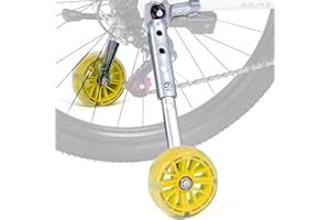 FORTOP Kids' Bike Stabilizers Training Wheels - Heavy-Duty Durable Steel for 16-22 Inch Variable Speed Bicycle, Durable Easy Install & Rust-Resistany for Safe Riding (Ages 3-8) (Yellow, 16inch-22inch)